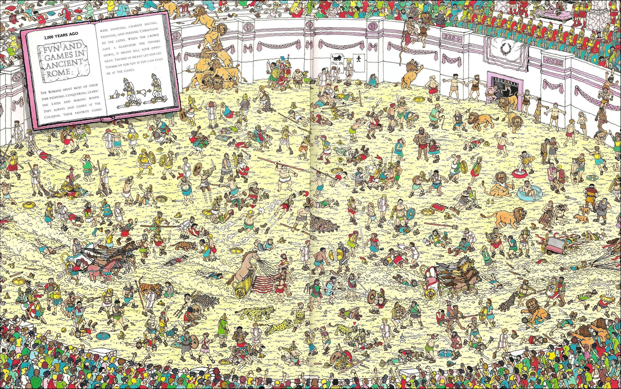 Where's Waldo puzzle - Gladiator Arena