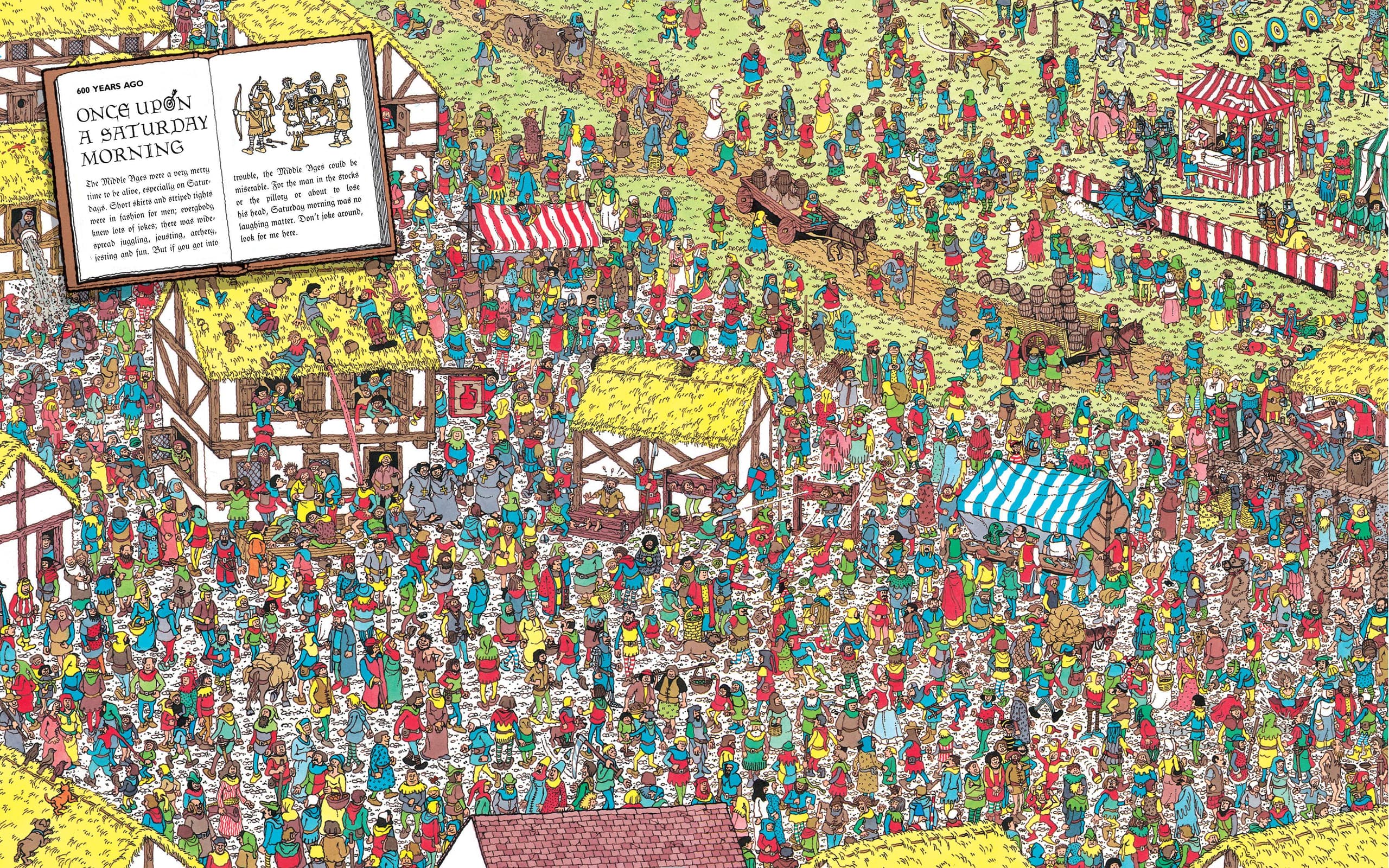Where's Waldo puzzle - Medieval Market Mayhem