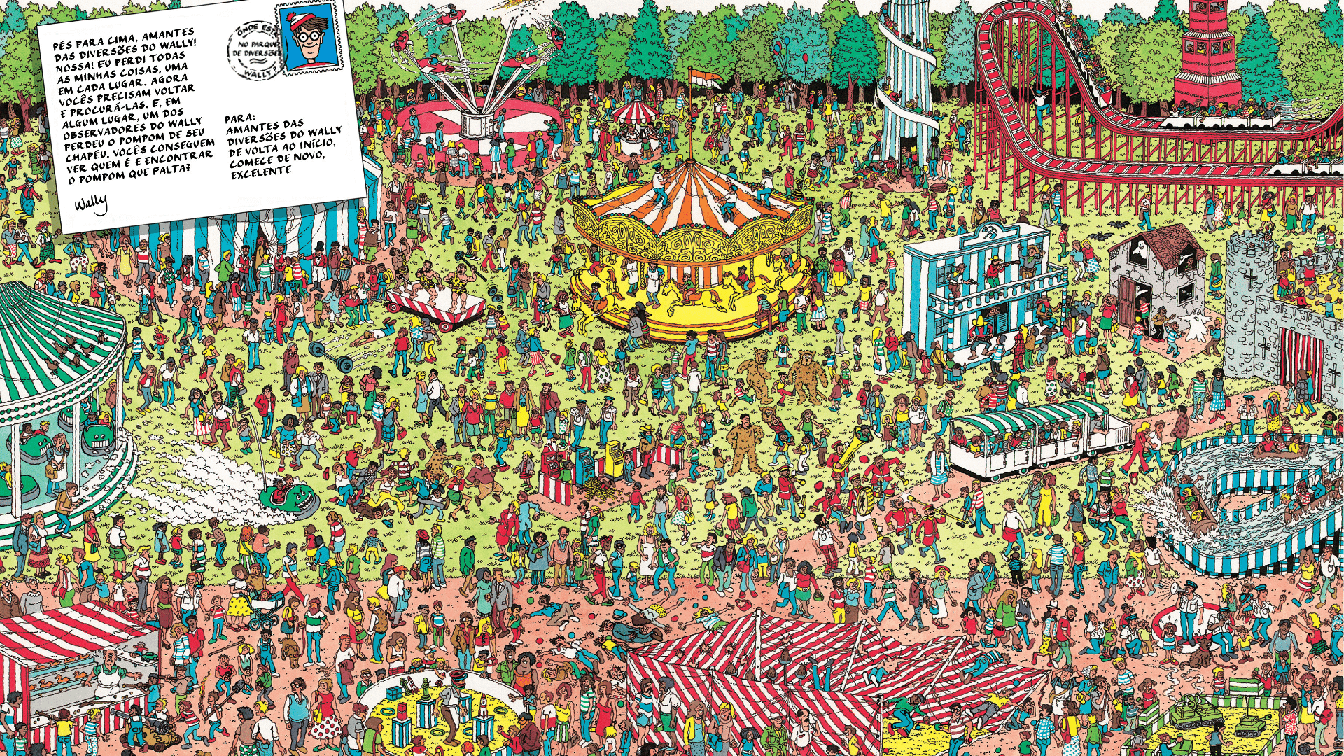 Where's Waldo puzzle - Theme Park Frenzy