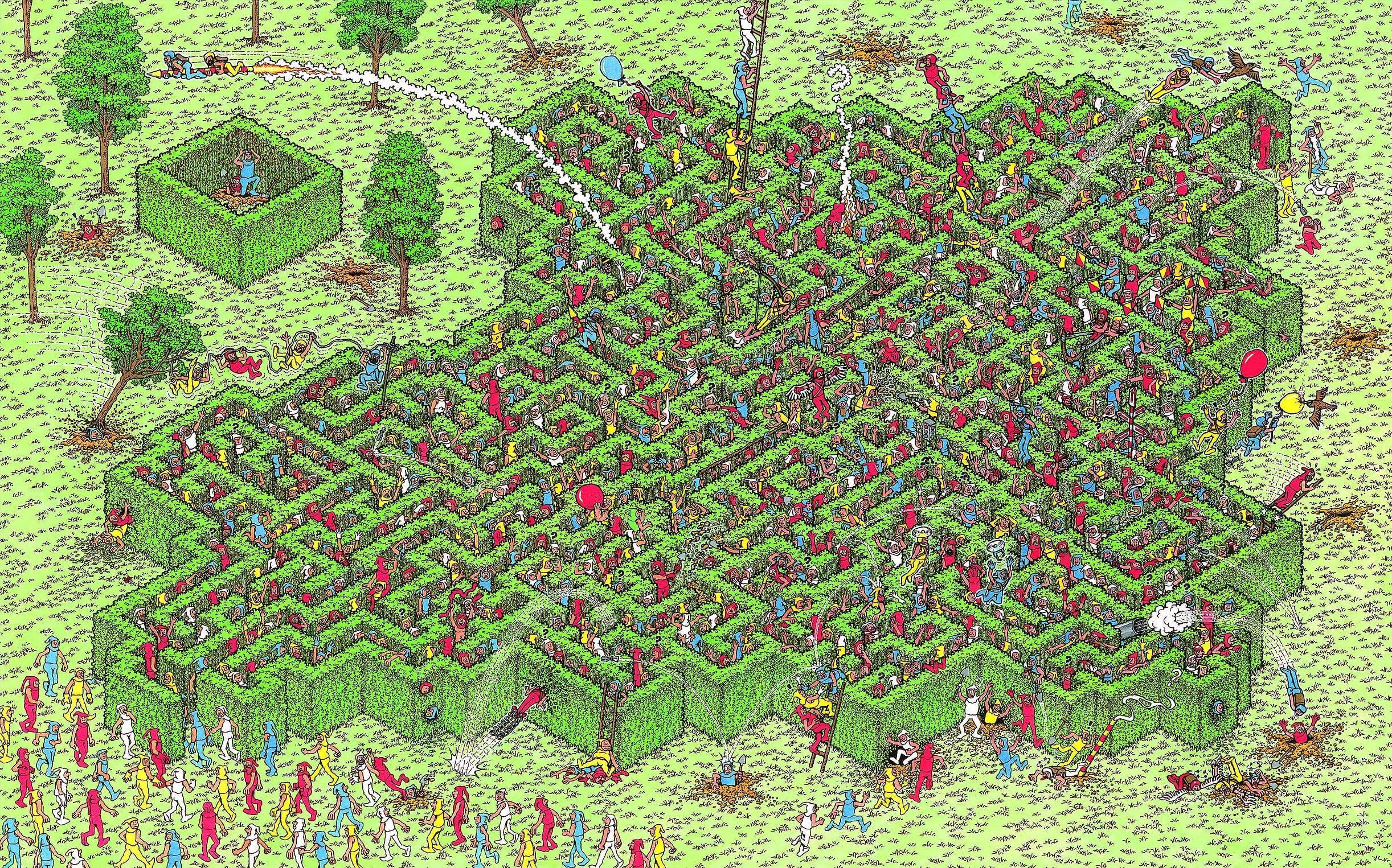Where's Waldo puzzle - Maze Madness