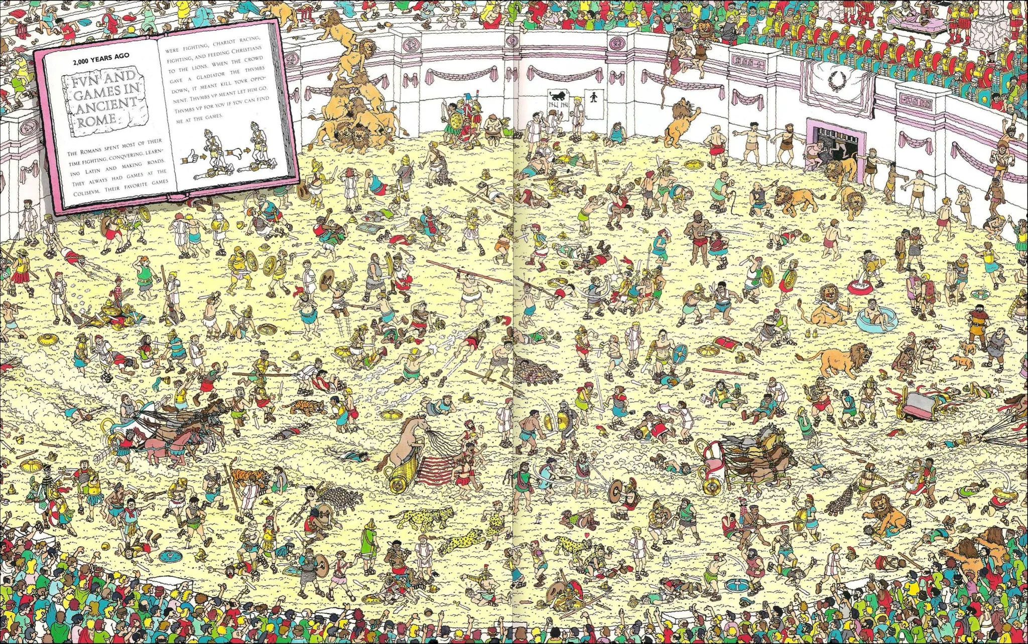 Onde Está Wally Jogo Nível 10 Arena dos Gladiadores