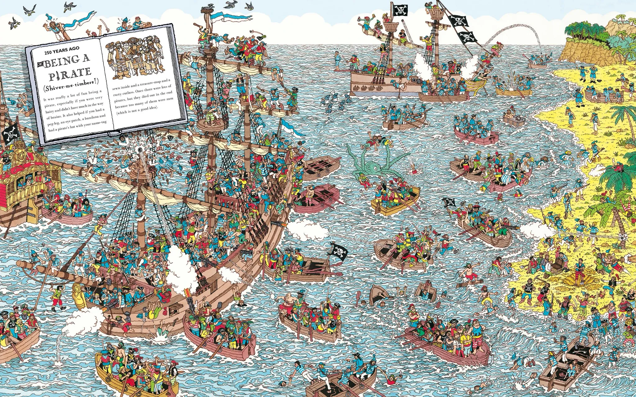 Onde Está Wally Jogo Nível 6 Baía da Batalha dos Piratas